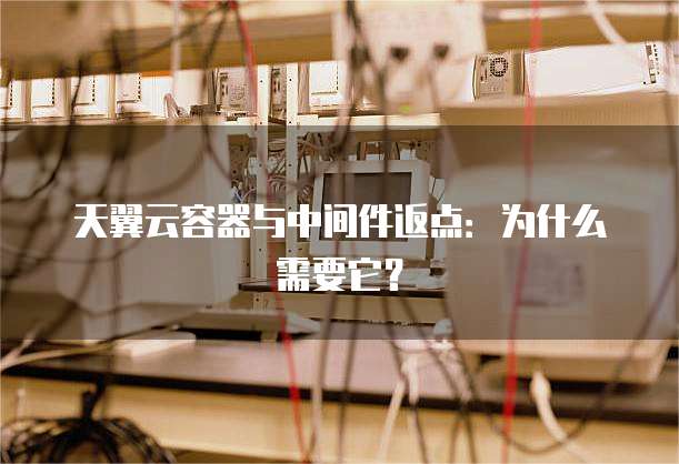 天翼云容器与中间件返点:为什么需要它?