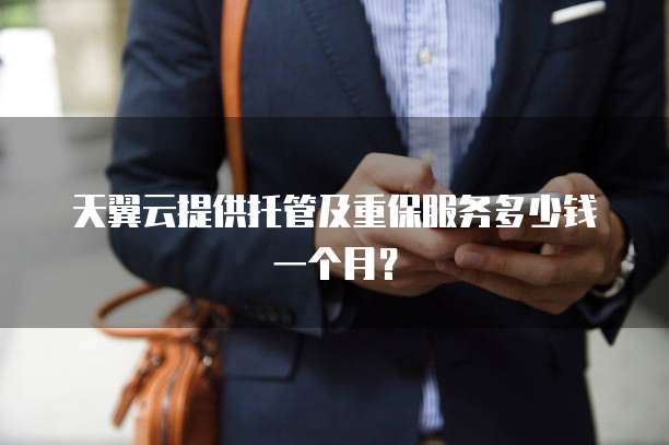 天翼云提供托管及重保服务多少钱一个月?