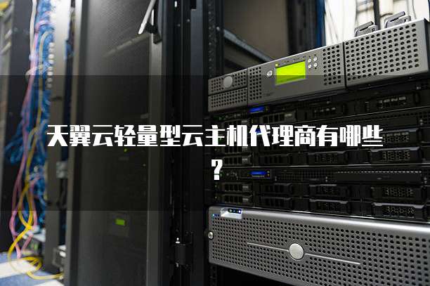 天翼云轻量型云主机代理商有哪些?