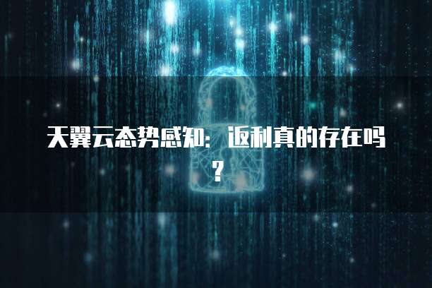 天翼云态势感知:返利真的存在吗?