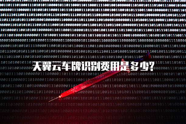 天翼云车牌识别费用是多少?