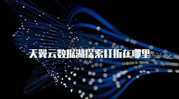 天翼云数据湖探索打折在哪里