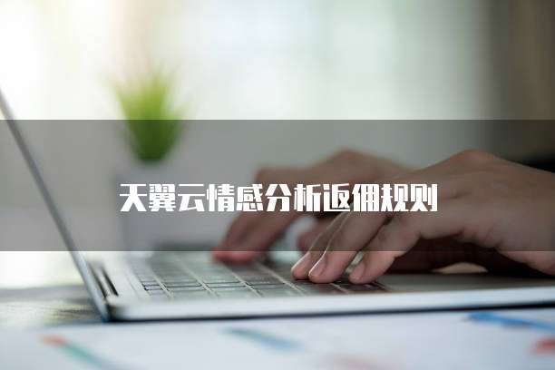 天翼云情感分析返佣规则
