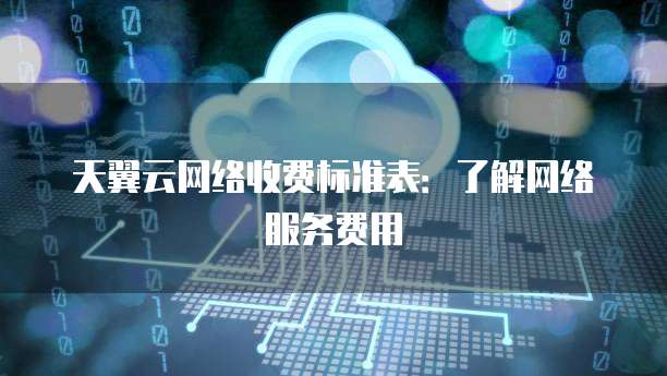 天翼云网络收费标准表:了解网络服务费用