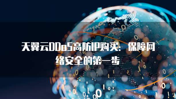 天翼云DDoS高防IP购买:保障网络安全的第一步