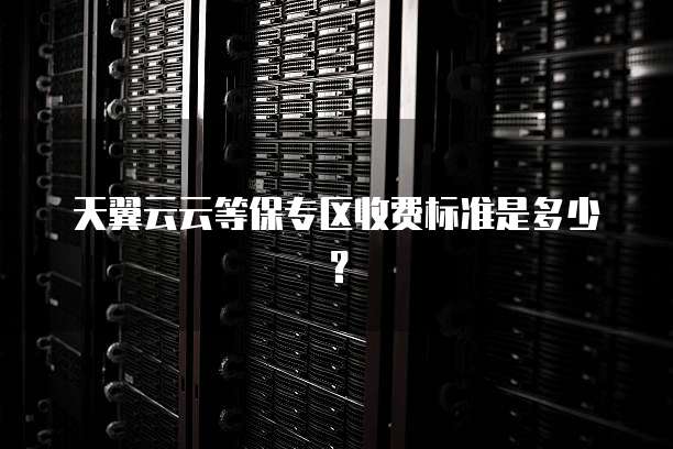 天翼云云等保专区收费标准是多少?