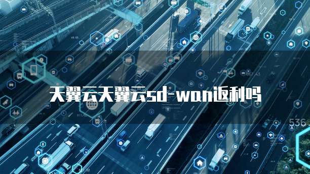 天翼云天翼云sd-wan返利吗