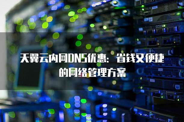 天翼云内网DNS优惠:省钱又便捷的网络管理方案