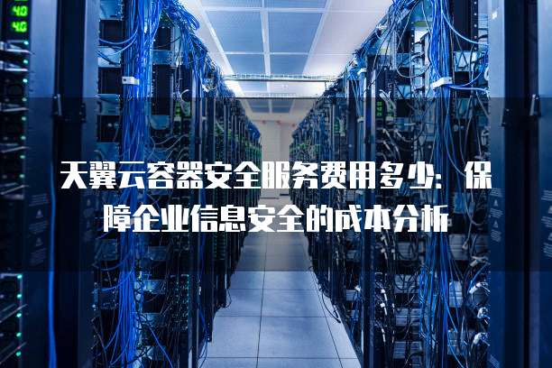 天翼云容器安全服务费用多少:保障企业信息安全的成本分析