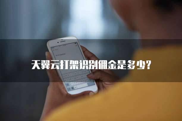 天翼云打架识别佣金是多少？