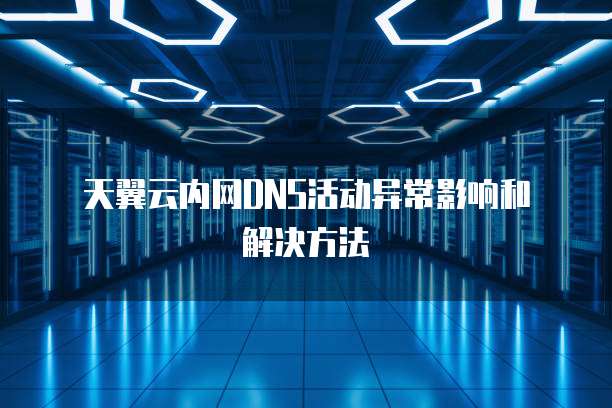 天翼云内网DNS活动异常影响和解决方法