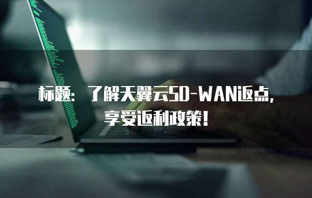 标题:了解天翼云SD-WAN返点,享受返利政策!