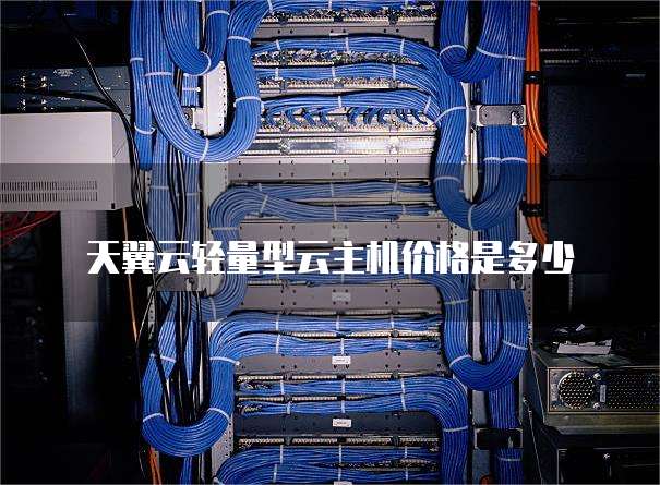 天翼云轻量型云主机价格是多少