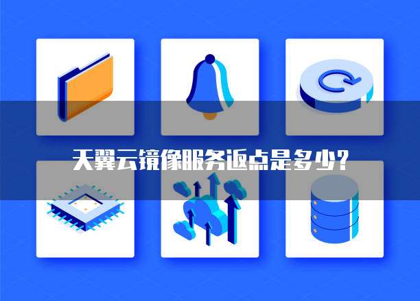 天翼云镜像服务返点是多少?