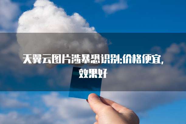 天翼云图片涉暴恐识别:价格便宜,效果好
