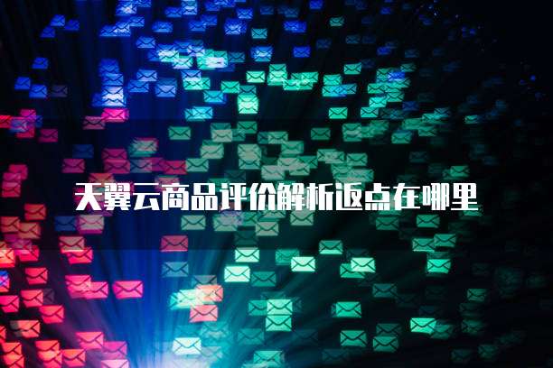 天翼云商品评价解析返点在哪里