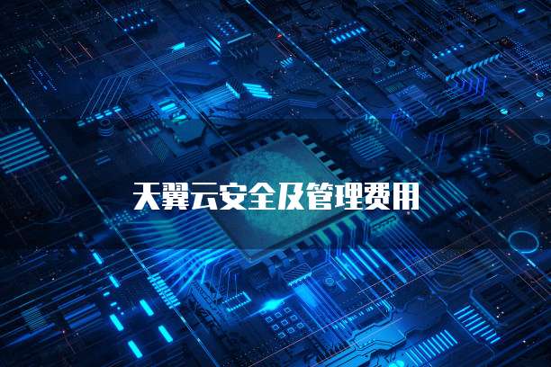 天翼云安全及管理费用