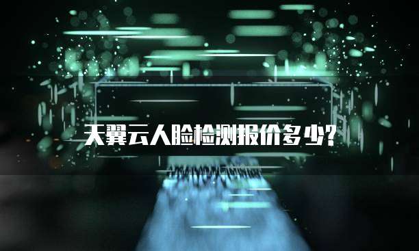 天翼云人脸检测报价多少?