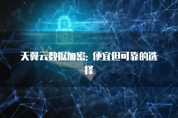 天翼云数据加密: 便宜但可靠的选择