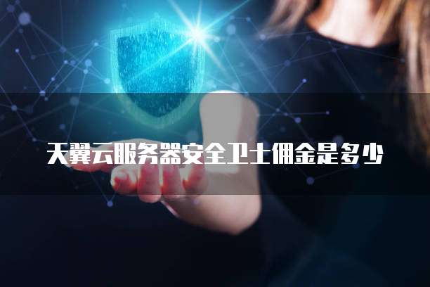 天翼云服务器安全卫士佣金是多少