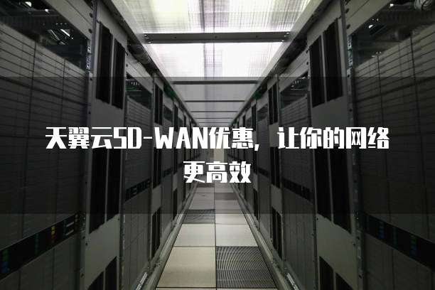 天翼云SD-WAN优惠,让你的网络更高效