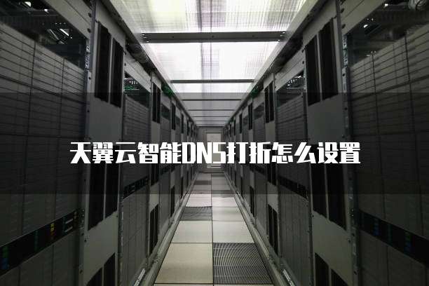 天翼云智能DNS打折怎么设置