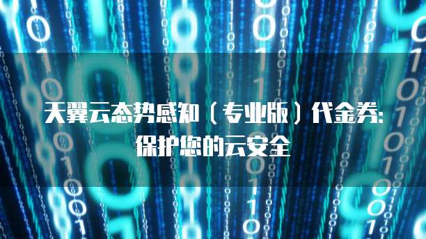 天翼云态势感知(专业版)代金券:保护您的云安全