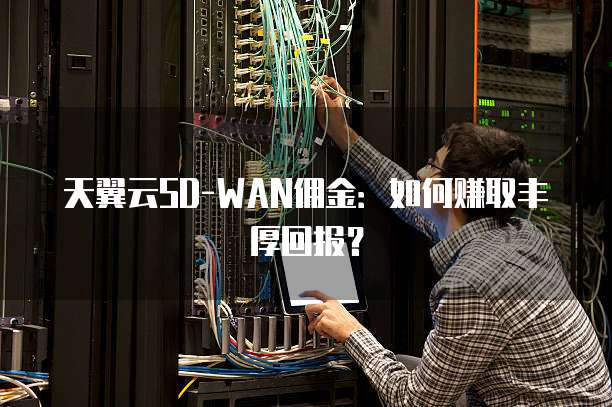 天翼云SD-WAN佣金:如何赚取丰厚回报?