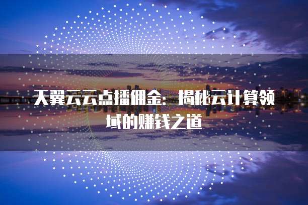 天翼云云点播佣金:揭秘云计算领域的赚钱之道