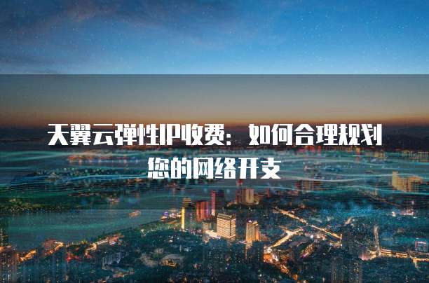 天翼云弹性IP收费：如何合理规划您的网络开支