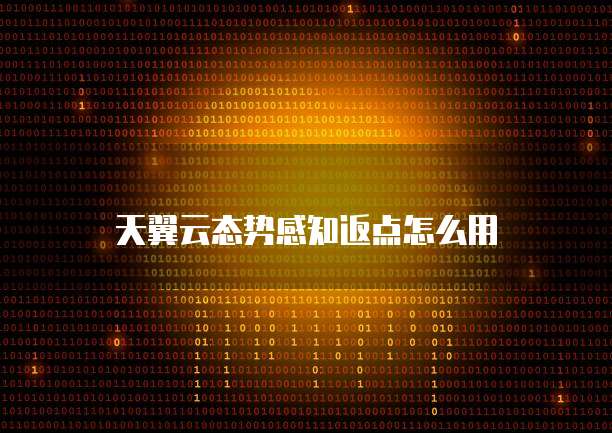 天翼云态势感知返点怎么用