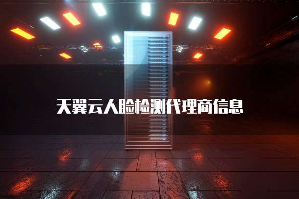 天翼云人脸检测代理商信息