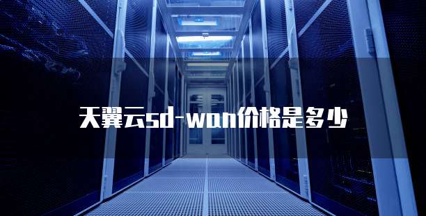 天翼云sd-wan价格是多少
