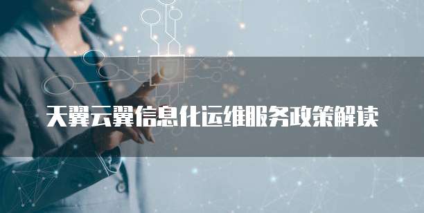 天翼云翼信息化运维服务政策解读