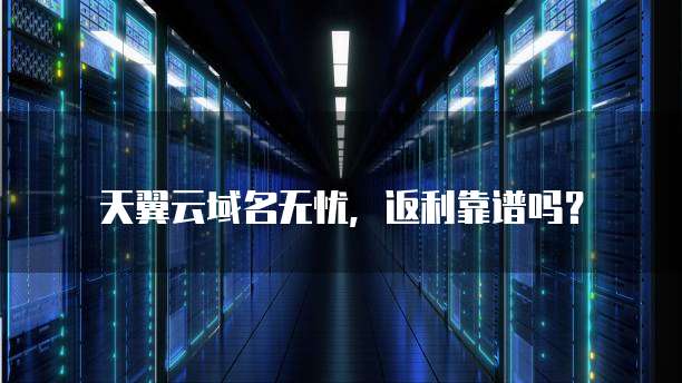 天翼云域名无忧，返利靠谱吗？