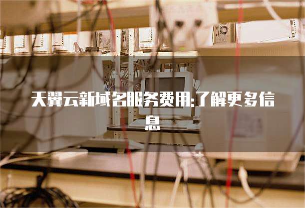天翼云新域名服务费用:了解更多信息