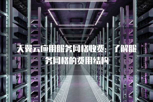 天翼云应用服务网格收费：了解服务网格的费用结构