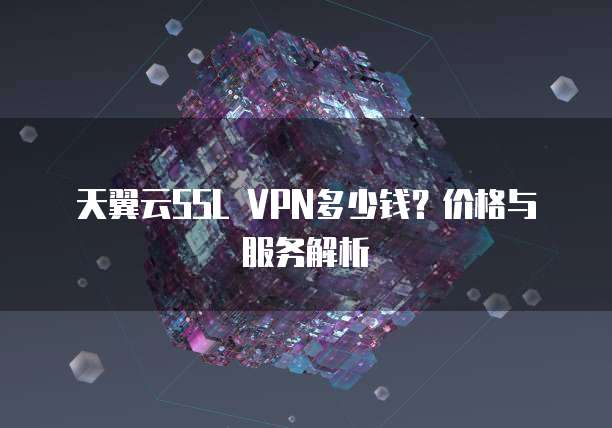 天翼云SSL VPN多少钱？价格与服务解析