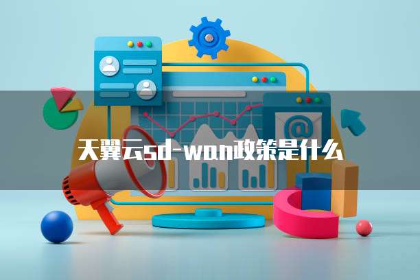 天翼云sd-wan政策是什么