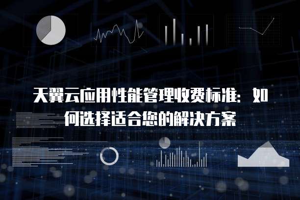 天翼云应用性能管理收费标准:如何选择适合您的解决方案