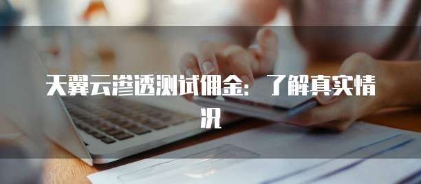 天翼云渗透测试佣金:了解真实情况