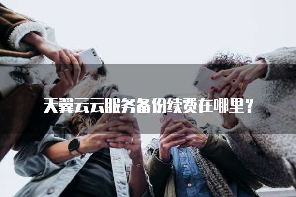 天翼云云服务备份续费在哪里?