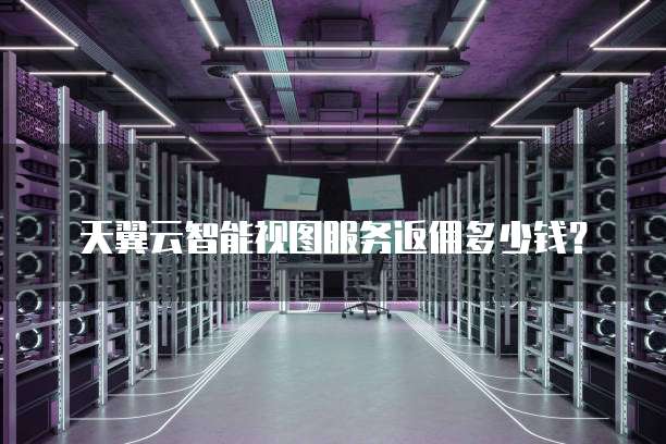 天翼云智能视图服务返佣多少钱?