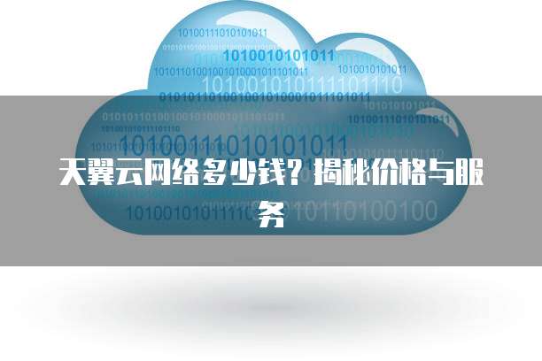 天翼云网络多少钱?揭秘价格与服务