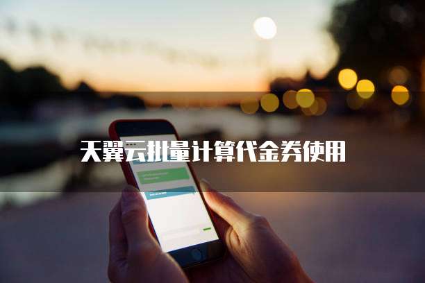天翼云批量计算代金券使用