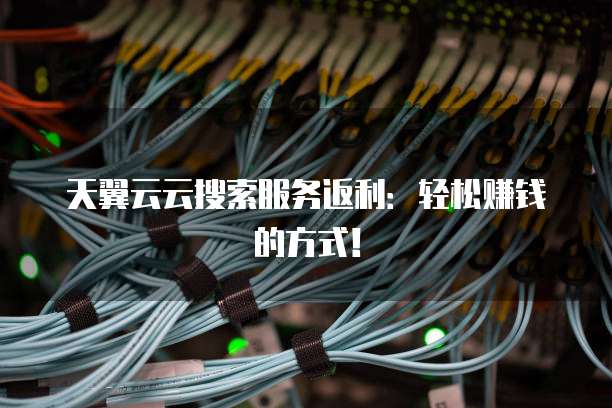 天翼云云搜索服务返利:轻松赚钱的方式!