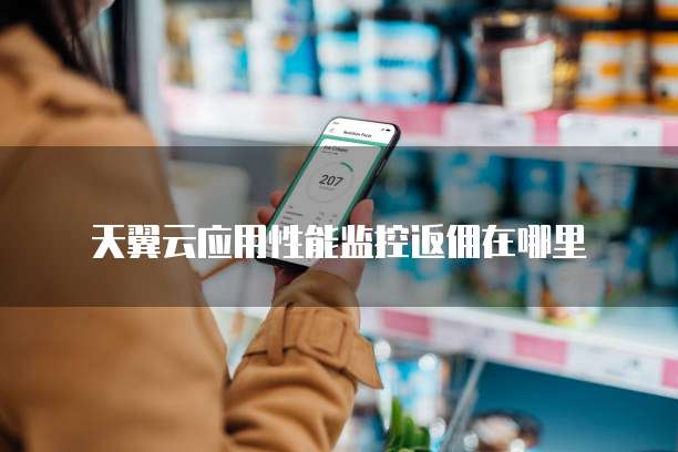 天翼云应用性能监控返佣在哪里