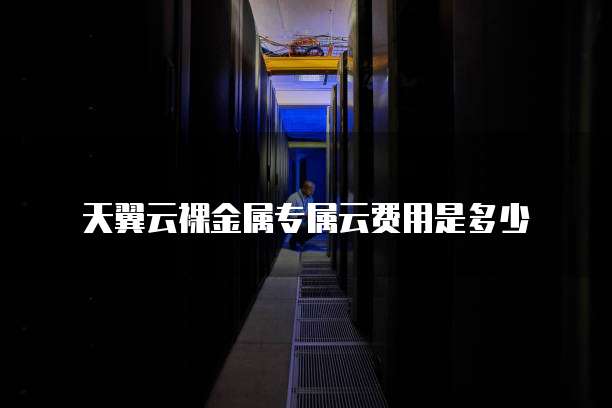 天翼云裸金属专属云费用是多少