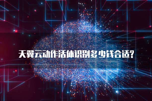 天翼云动作活体识别多少钱合适?