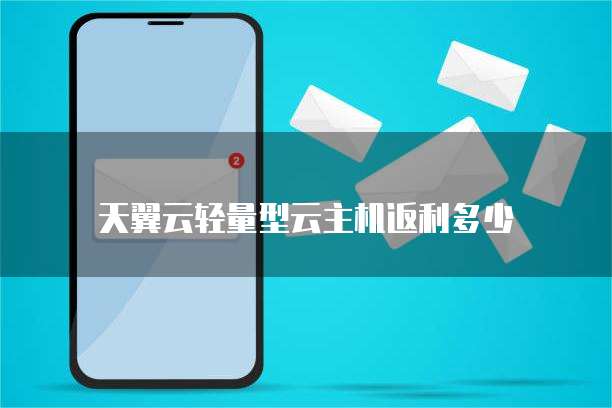 天翼云轻量型云主机返利多少